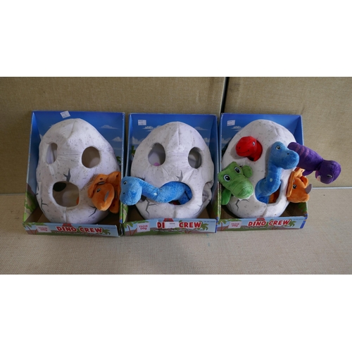 6036 - 3 x Dino Crew Dog Toy  6 Packs   (337-496-498) *This lot is subject to Vat