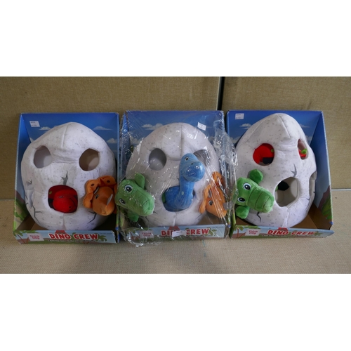 6038 - 3 x Dino Crew Dog Toy  6 Packs   (337-502-504) *This lot is subject to Vat