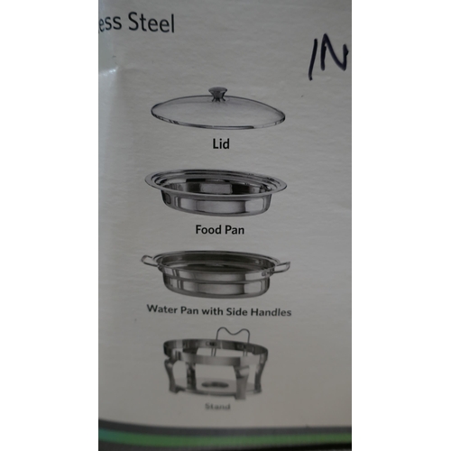 6059 - Tramontina Oval Chafing Dish (3.9L)  (337-416) *This lot is subject to Vat