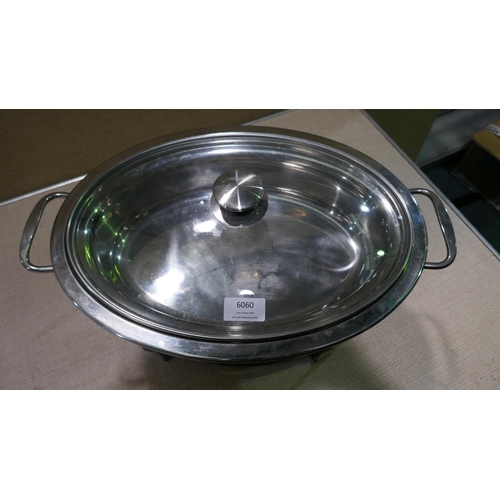 6060 - Tramontina Oval Chafing Dish (3.9L)  (337-417) *This lot is subject to Vat