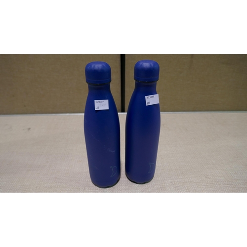 6080 - Two Chilly's 500Ml Blue Bottles  (337-411) *This lot is subject to Vat