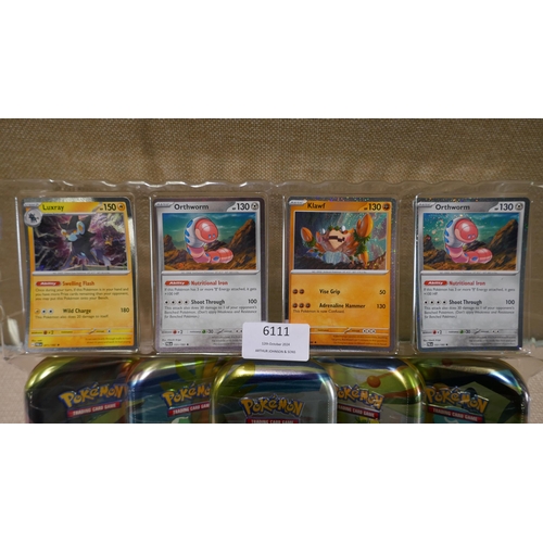 6111 - Pokemon Mini Tins  (337-419) *This lot is subject to Vat