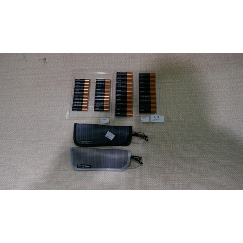 6114 - Two Pairs of Fgx glasses and Duracell AA & AAA Batteries (337-43,269,270) *This lot is subject to Va... 