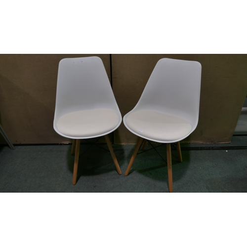 6286 - Pair Of White Eiffel Chair  (337-18) *This lot is subject to Vat