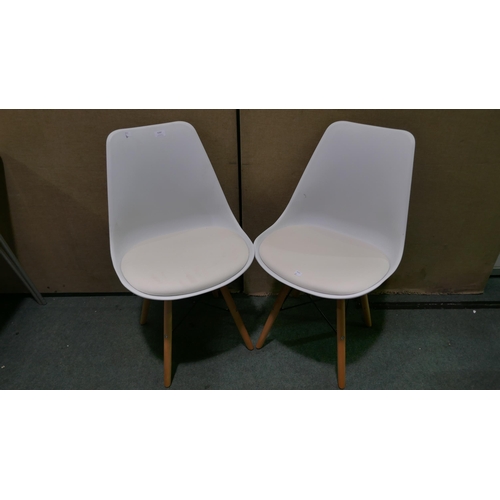 6287 - Pair Of White Eiffel Chair    (337-19) *This lot is subject to Vat