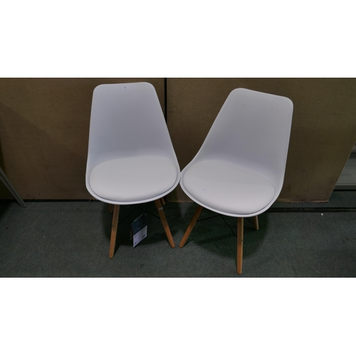 6290 - Pair Of White Eiffel Chair   (337-22) *This lot is subject to Vat