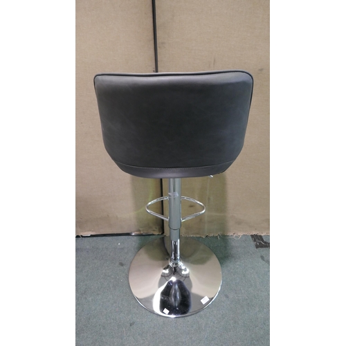 6294 - Bayside Grey Gas-Lift Bar Stool  (337-77) *This lot is subject to Vat