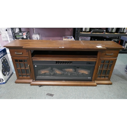 6303 - Everett Media Mantel Entertainment Unit With Built in Electric Fire, Original RRP £449.99 + Vat (337... 