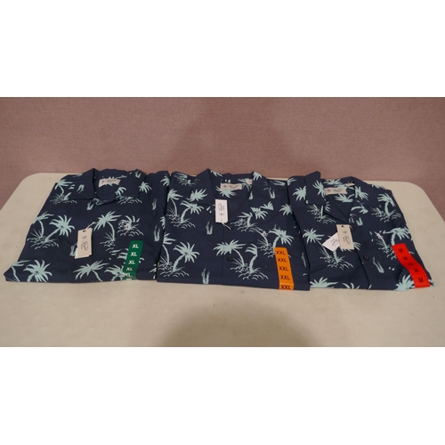 6314 - Quantity of Penguin Hawaiian style blue shirts, various sizes (332-85008) *This lot is subject to Va... 