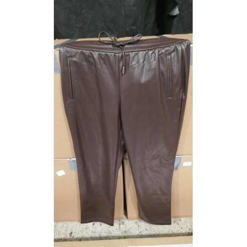 6346 - 20 x Hilary Radley faux leather trousers in brown , various sizes (332-85008) *This lot is subject t... 