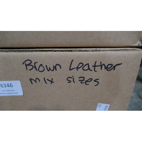 6346 - 20 x Hilary Radley faux leather trousers in brown , various sizes (332-85008) *This lot is subject t... 