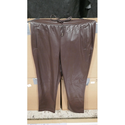 6347 - 20 x Hilary Radley faux leather trousers in brown , various sizes (332-85008) *This lot is subject t... 