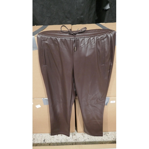 6348 - 20 x Hilary Radley faux leather trousers in brown , various sizes (332-85008) *This lot is subject t... 