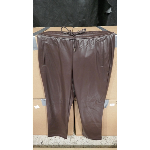 6349 - 20 x Hilary Radley faux leather trousers in brown , various sizes (332-85008) *This lot is subject t... 