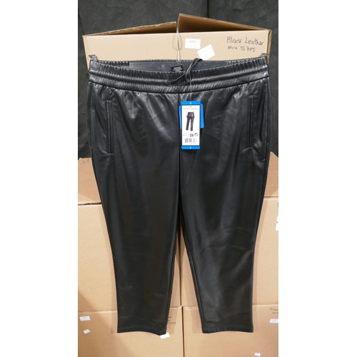 6353 - 20 x Hilary Radley faux leather trousers in black , various sizes (332-85008) *This lot is subject t... 