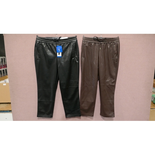 6355 - Qty Of Hilary Radley faux leather trousers in black And Brown, various sizes (332-85008) *This lot i... 