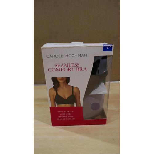 6364 - 10 boxes Of Carole Huchman Seamless Comfort bras  (2 bras per box) in grey and black, size large (33... 