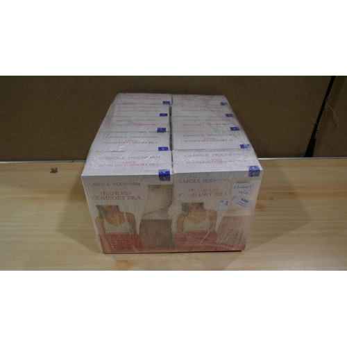 6366 - 10 boxes Of Carole Hochman Seamless Comfort bras  (2 bras per box) in pink and white, size L (332-85... 