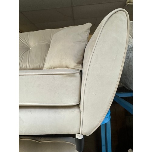 3170 - A 3 seater and 2 seater Whisper foam seats, fixed back oatmeal upholstered