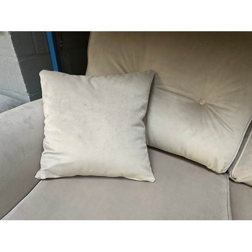 3170 - A 3 seater and 2 seater Whisper foam seats, fixed back oatmeal upholstered