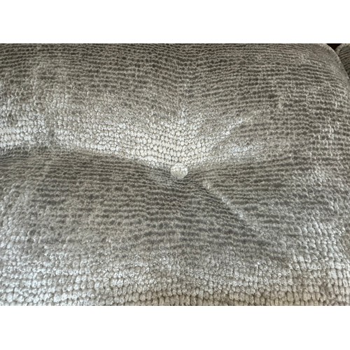 3171 - A Zinc DFS 3 seater and 2 seater silver fabric sofa