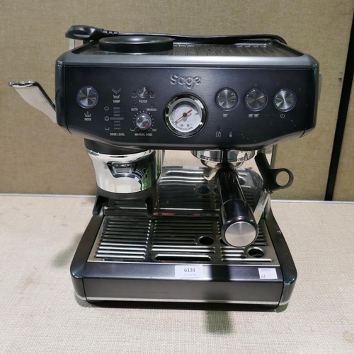 6131 - Sage Barista Impress Coffee Machine (Missing Hopper)  (model no:   Ses876Bst4Guk1) Original RRP £539... 