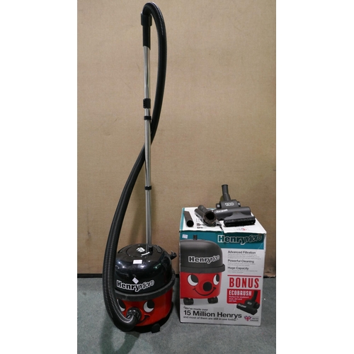 6134 - Henry Micro Hi-Flo Vacuum with box and accessories (model no: 900671/Hvr200M) Original RRP £139.99 +... 