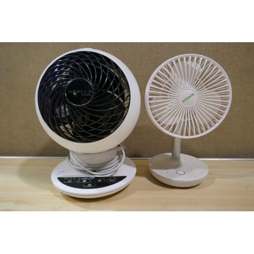 6139 - Iris Woozoo Matt White Fan and a Meaco Portable Fan  (337-358,387) *This lot is subject to Vat