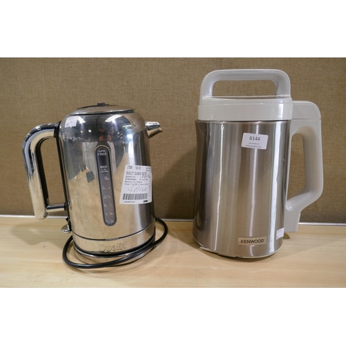 6144 - Dualit Classic Kettle and a Kenwood 1.5L Soup Maker (Sold as Scrap) (337-102,346) *This lot is subje... 