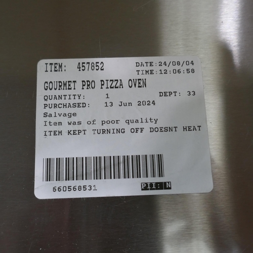 6158 - Gourmet Pro400 Pizza Oven (Sold as Scrap) Original RRP £149.99 + Vat (337-381) *This lot is subject ... 