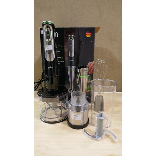 6167 - Braun Hand Blender with box (model no: Mq9138Xi)     (337-106) *This lot is subject to Vat