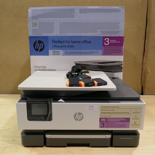 6174 - Hp Officejet Pro Printer with box (model no: 8122E) (337-100) *This lot is subject to Vat