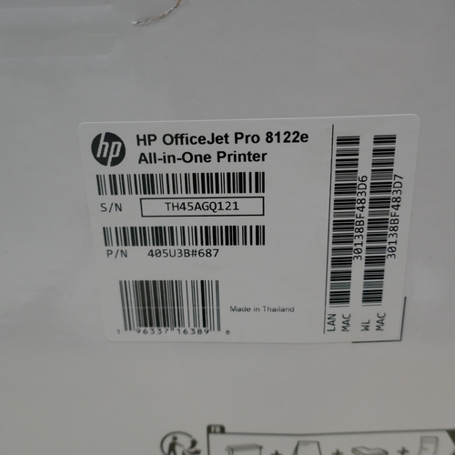 6174 - Hp Officejet Pro Printer with box (model no: 8122E) (337-100) *This lot is subject to Vat