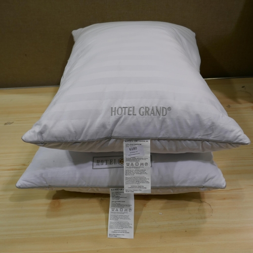 6180 - Two Hotel Grand Jumbo Down Pillows (332-555) *This lot is subject to Vat