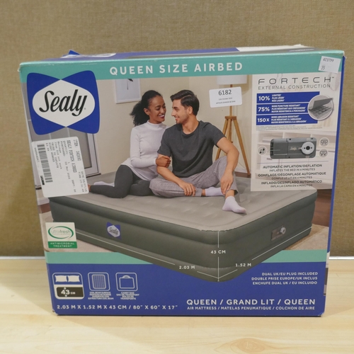 6182 - Sealy Fortech Airbed with Built In Pump (337-75) *This lot is subject to Vat