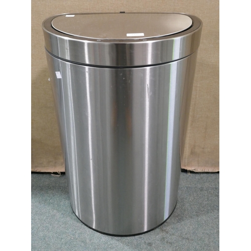 6197 - 47L Eko Semi Round Motion Sensor Bin (Damaged Lid) (337-65) *This lot is subject to Vat