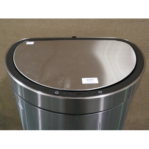 6197 - 47L Eko Semi Round Motion Sensor Bin (Damaged Lid) (337-65) *This lot is subject to Vat