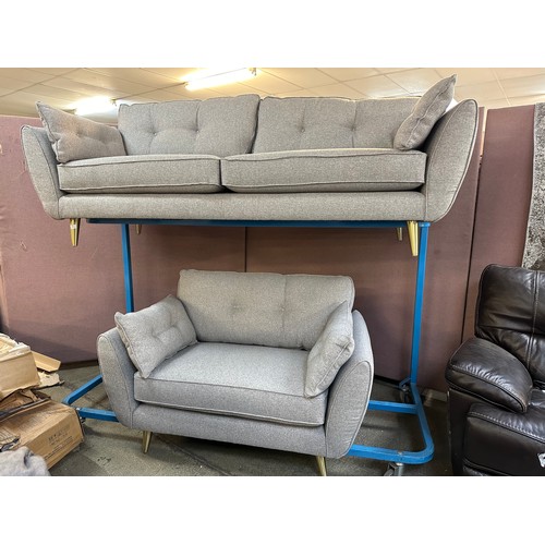 3189 - A 3 seater and 2 seater zinc sofa