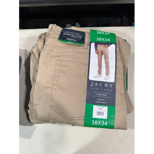 6254 - 9x Jachs 5 pocket trousers in charcoal and sand, various sizes (336-73003) *This lot is subject to V... 