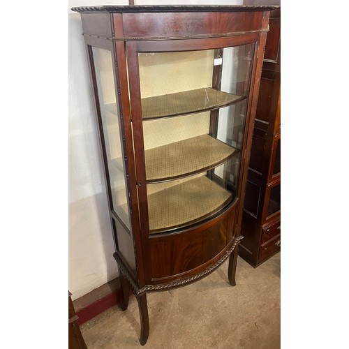 81 - An Edward VII mahogany bowfront display cabinet