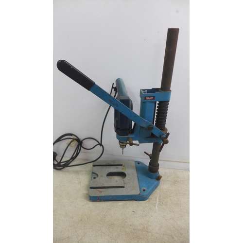 5015 - A quantity of power tools including a Black and Decker PL40 62mm circular saw, a Wolf pillar drill, ... 