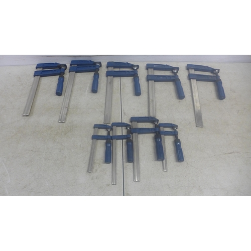 5002 - 9 various size Workzone F-clamps