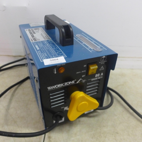 5004 - A Workzone WWAW-80/15, 230V, 80A arc welder