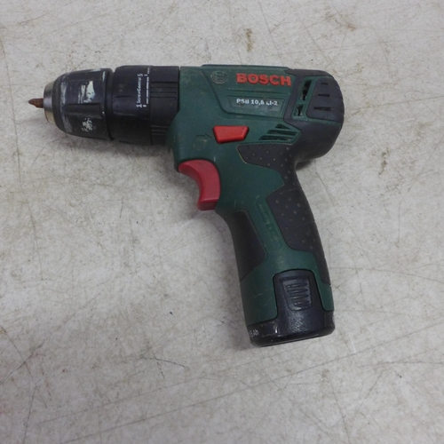 5008 - A Bosch PSB 10.8 LI-2 cordless drill with battery and charger