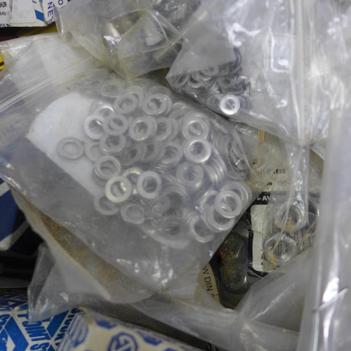 5021 - A large quantity of consumables including nuts and bolts, washers, nails, screws, etc.