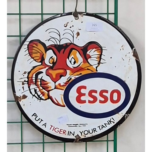 265 - An Esso enamelled metal advertising sign