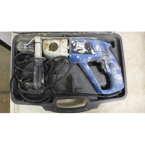 5034 - A Bosch GSR 12V cordless drill with 2 batteries and a 12v battery charger, an Einhell TE-RH 32E SDS ... 