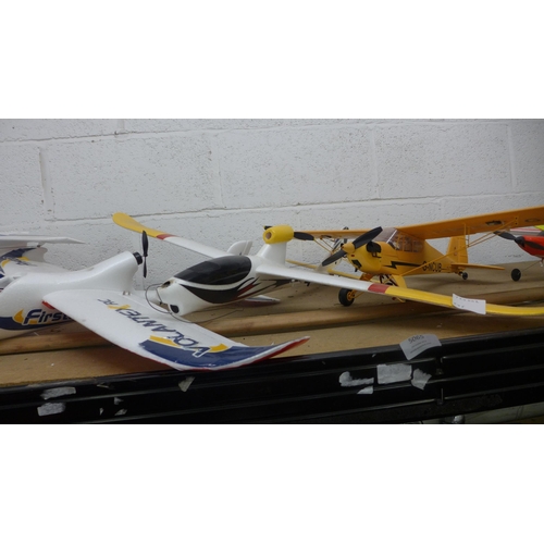 5065 - A collection of motorized model airplanes including a H.King skipper, a Volantex RC Firstar V767-1, ... 