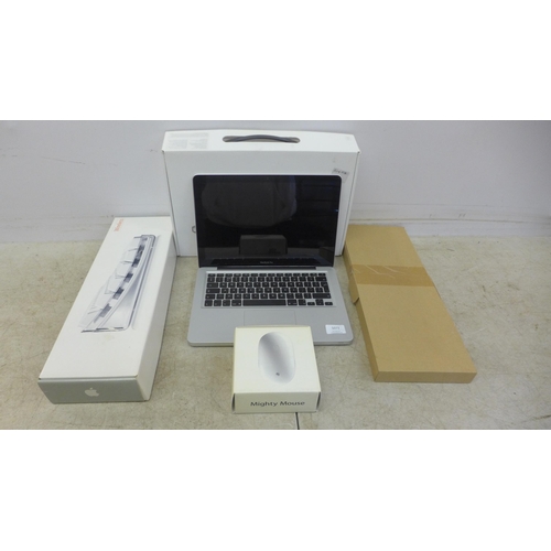 5073 - A MacBook 13 inch, LED backlit wide screen notebook with wireless Apple keyboard and a wireless Migh... 