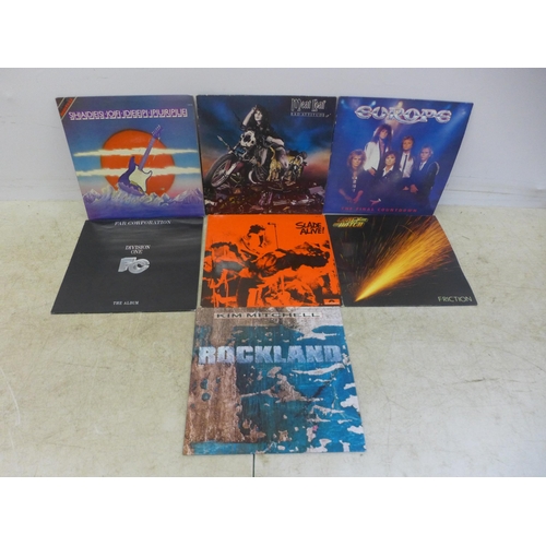 5075 - 15 rock LP records including Ozzy Osborne ( The ultimate Sin), Queen, Jethro Tull, Deep Purple, Styx... 